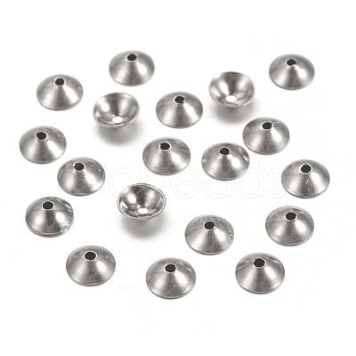 Tarnish Resistant 304 Stainless Steel Bead Caps X-STAS-I019-4mm-1