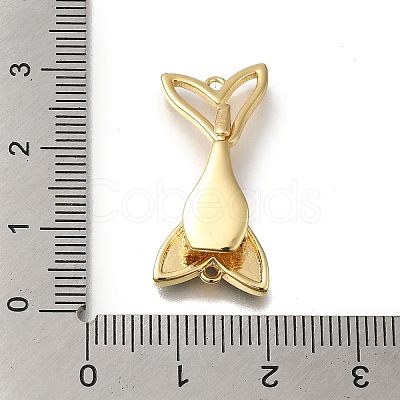 Brass with Shell Fold Over Clasps KK-H480-48G-02-1