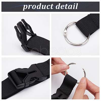 Gorgecraft 2Pcs Polyester Luggage Straps FIND-GF0003-30C-1