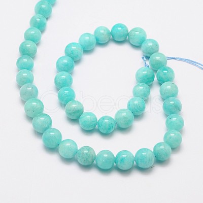 Round Natural Amazonite Bead Strands G-L425-23-10mm-1