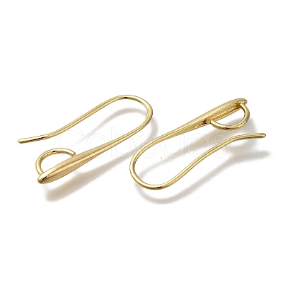 Brass Earring Hooks KK-H502-11G-1