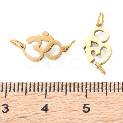 Ion Plating(IP) 304 Stainless Steel Chakra Connector Charms with Jump Rings STAS-Q333-20G-1