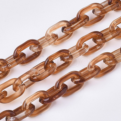 Acrylic Handmade Cable Chains SACR-N006-03B-1