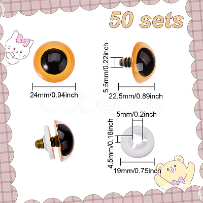 GOMAKERER Resin Doll Craft Eyes DIY-GO0001-44C-1