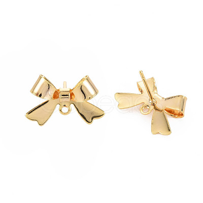 Brass Stud Earring Findings KK-S360-174-1