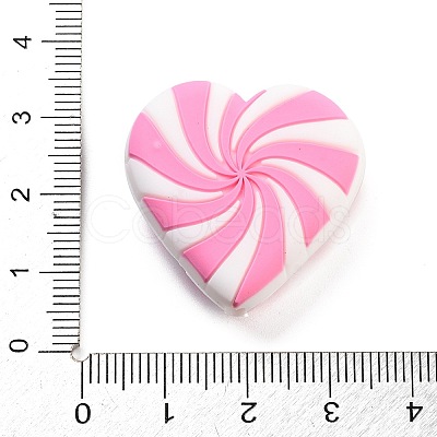 Heart Food Grade Eco-Friendly Silicone Focal Beads SIL-K004-09B-1