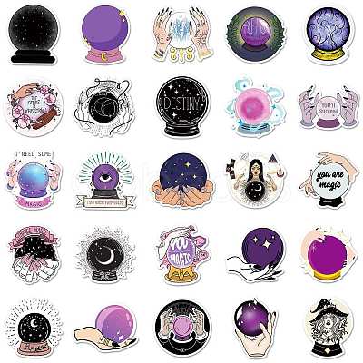 Magic Theme PVC Self Adhesive Stickers X-STIC-PW0011-13-1