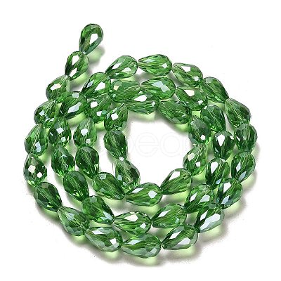 Electroplate Glass Beads Strands X-EGLA-D015-15x10mm-19-1