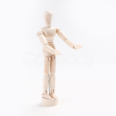 Unfinished Blank Wooden Puppet DIY-WH0163-92B-1