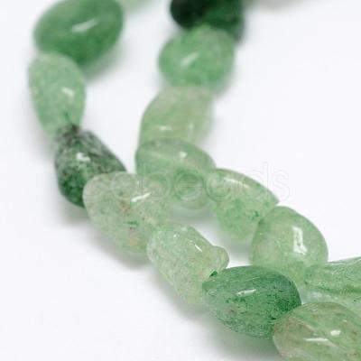 Natural Green Strawberry Quartz Beads Strands G-F521-30-1