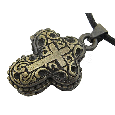 Brass Prayer Box Pendants ECF137-3AB-1