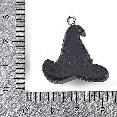 Halloween Theme Resin Pendants RESI-M046-01M-01-1