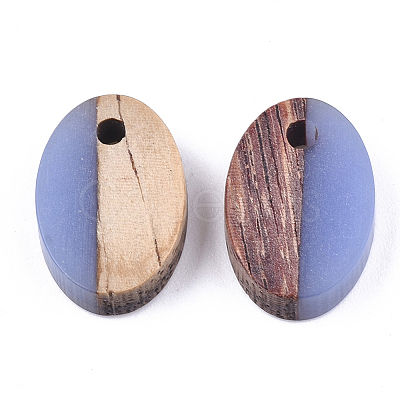 Resin & Walnut Wood Pendants RESI-S358-30B-1