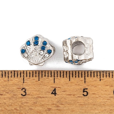 Rack Plating Alloy European Beads FIND-C055-10P-1