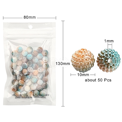 50Pcs Imitation Pearl Acrylic Beads OACR-YW0001-11D-1