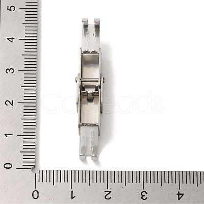 Tarnish Resistant Smooth Surface 201 Stainless Steel Watch Band Clasps STAS-R063-89-1