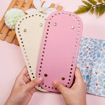 2Pcs 2 Colors PU Leather Knitting Crochet Bags Nail Bottom Shaper Pad DIY-SZ0001-84B-1