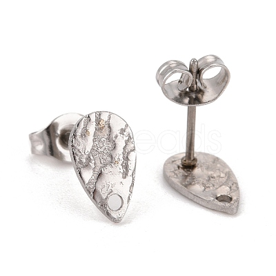 Non-Tarnish 304 Stainless Steel Stud Earring Findings STAS-O119-28P-1