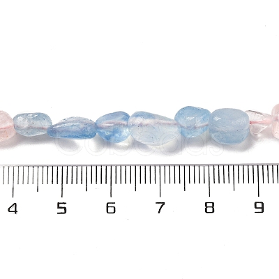 Natural Aquamarine & Rose Quartz Beads Strands G-L610-B04-A01-1