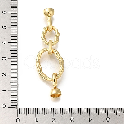 Brass Micro Pave Clear Cubic Zirconia Fold Over Clasps KK-H480-26G-1