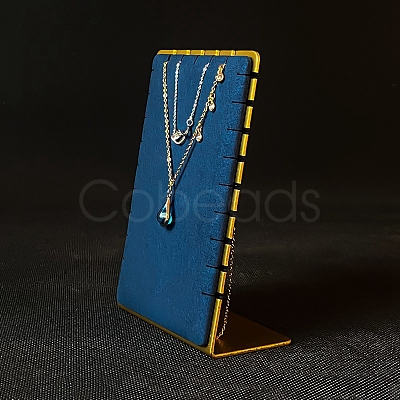 Velvet & Metal Necklace Organizer Display Stands PW-WG6C9FA-04-1