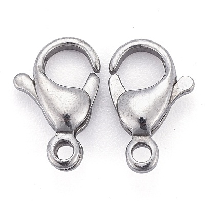 Tarnish Resistant 304 Stainless Steel Lobster Claw Clasps STAS-AB12-1