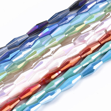 Electroplate Glass Beads Strands EGLA-S194-03A-1