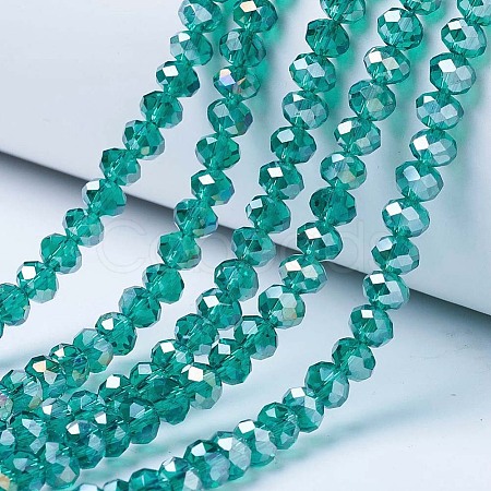 Electroplate Glass Beads Strands EGLA-A034-T2mm-B04-1