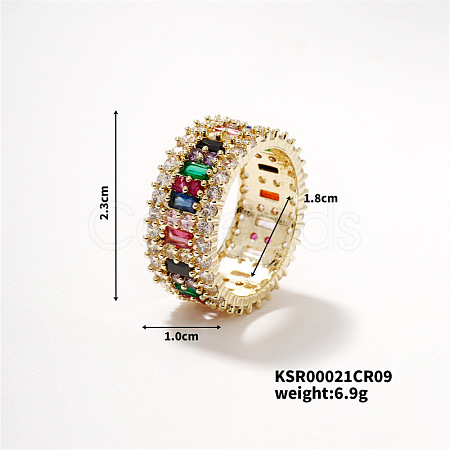 Elegant Brass Rhinestones Ring for Women EH2106-3-1