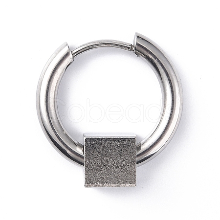 304 Stainless Steel Hoop Earrings STAS-B030-03A-1