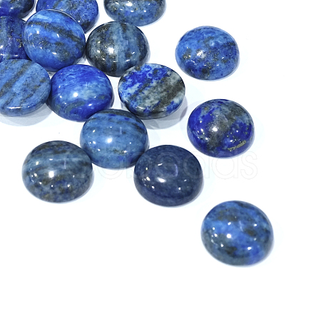 Dyed Natural Lapis Lazuli Gemstone Dome/Half Round Cabochons G-J330-06-18mm-1