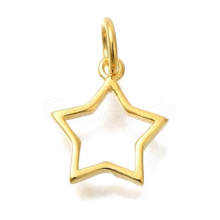 925 Sterling Silver Star Outline Charms STER-G043-02A-G-1