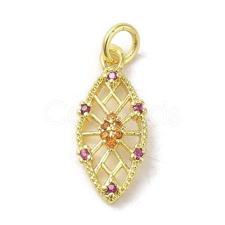 Brass Micro Pave Cubic Zirconia Pendants KK-M283-15A-02-1