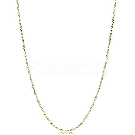 Brass Cable Chain Necklaces NJEW-YWC0001-01B-G-1