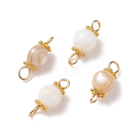 Natural Shell Connector Charms PALLOY-JF01658-1