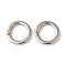 Nickel Plated Alloy Spring Gate Rings, Rings, Platinum, 24.5x4mm