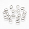 Tarnish Resistant 304 Stainless Steel Jump Rings Jewelry Findings, Closed but unsolder, Oval, Stainless Steel Color, 18 Gauge, 6x4x1mm, Hole: 2x4mm