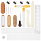 Bookbinding Tools Kits, including Ruler, Creaser, Clamp, Ring, Awl, Scissor, Needles, Waxed Polyester Cord, Mixed Color