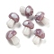 Handmade Lampwork Beads, Mushroom, Rosy Brown, 13x10mm, Hole: 1.6mm