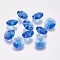 Faceted Glass Rhinestone Charms, Imitation Austrian Crystal, Cone, Sapphire, 12x6mm, Hole: 1.5mm