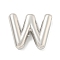 Rack Plating Brass Pendants, Long-Lasting Plated, Lead Free & Cadmium Free, Letter Charm, Letter W, 22x26x5mm, Hole: 3x1.5mm