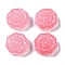 Painted Glass Beads, Flower, Hot Pink, 15x15.5x6.5mm, Hole: 1.2mm