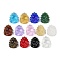 Glass Pendants, Fox Charms, Mixed Color, 30x24x10mm, Hole: 1mm