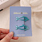 Alloy Snap Hair Clips, Hair Accessories for Women & Girls, Dolphin, Turquoise, 45x20mm