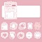 10Pcs 10 Styles Scrapbook Paper Pads, for DIY Album Scrapbook, Background Paper, Diary Decoration, Pink, 105mm, 10pcs/set