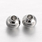 Round Brass Spacer Beads, Platinum, 3mm, Hole: 1mm