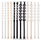 BENECREAT 6 Pairs 6 Styles Adjustable Bra Straps, Polyester Lace Shoulder Straps, with Plastic Beads and Buckle, Mixed Color, 295~377x20~30x4~6.5mm, 1 pair/style