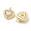 Brass Micro Pave Clear Cubic Zirconia Pendants KK-L211-002G-2