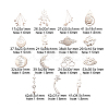 15Pcs 15 Styles 201 Stainless Steel Pendants STAS-CJ0001-190-2