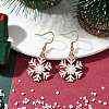 Christmas Theme Alloy Enamel Dangle Earrings EJEW-JE05830-05-2